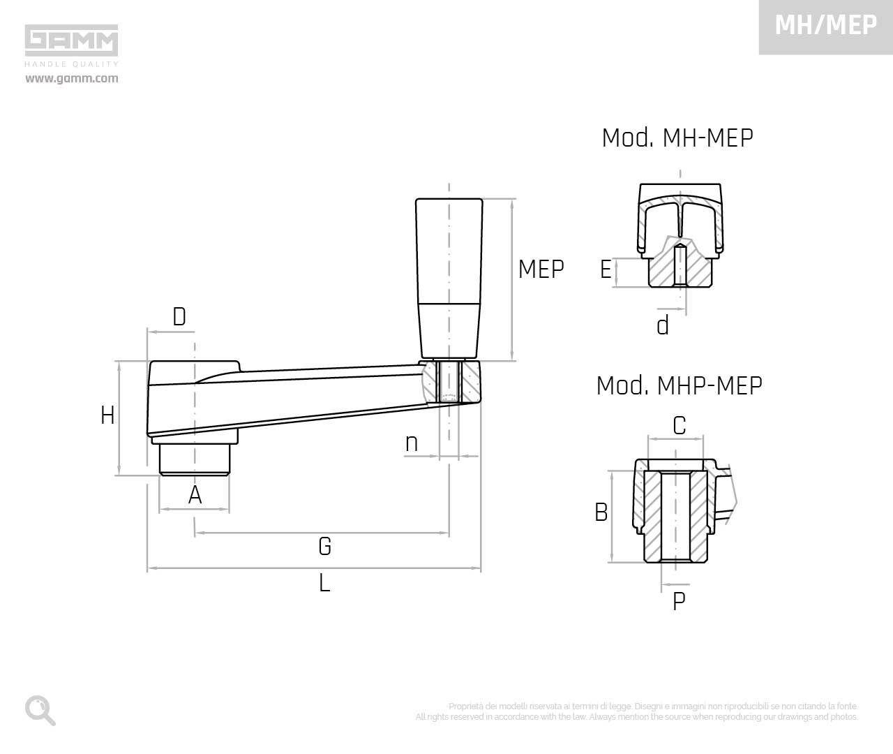 MH MEP disegno volantini di manovra GAMM