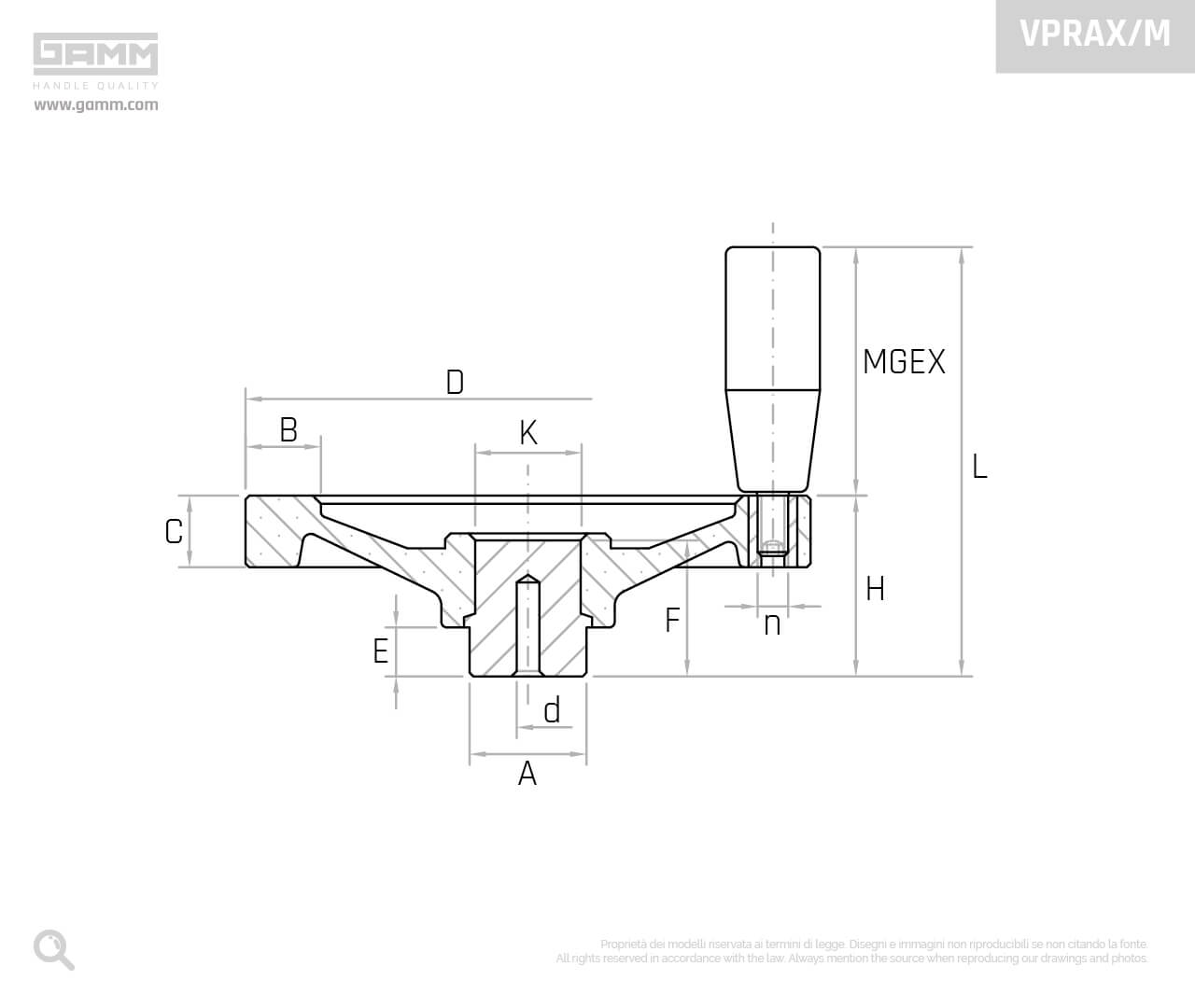 VPRAX M disegno volantini di manovra GAMM