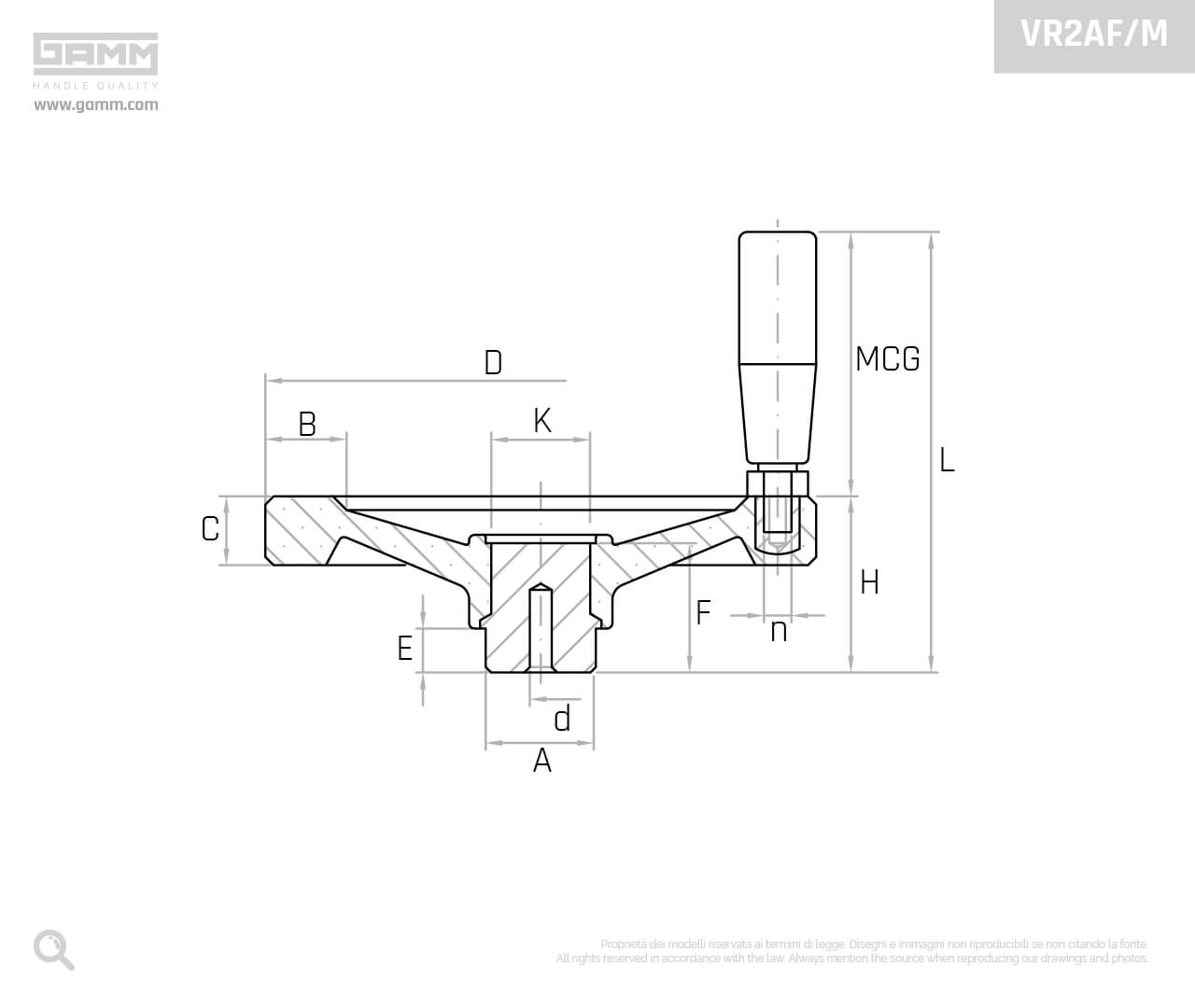 VR2AF M disegno volantini di manovra GAMM