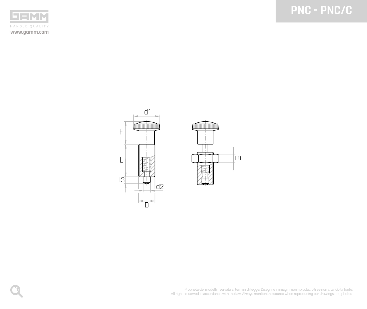 PNC PNC C disegno pistoncini e pressori GAMM