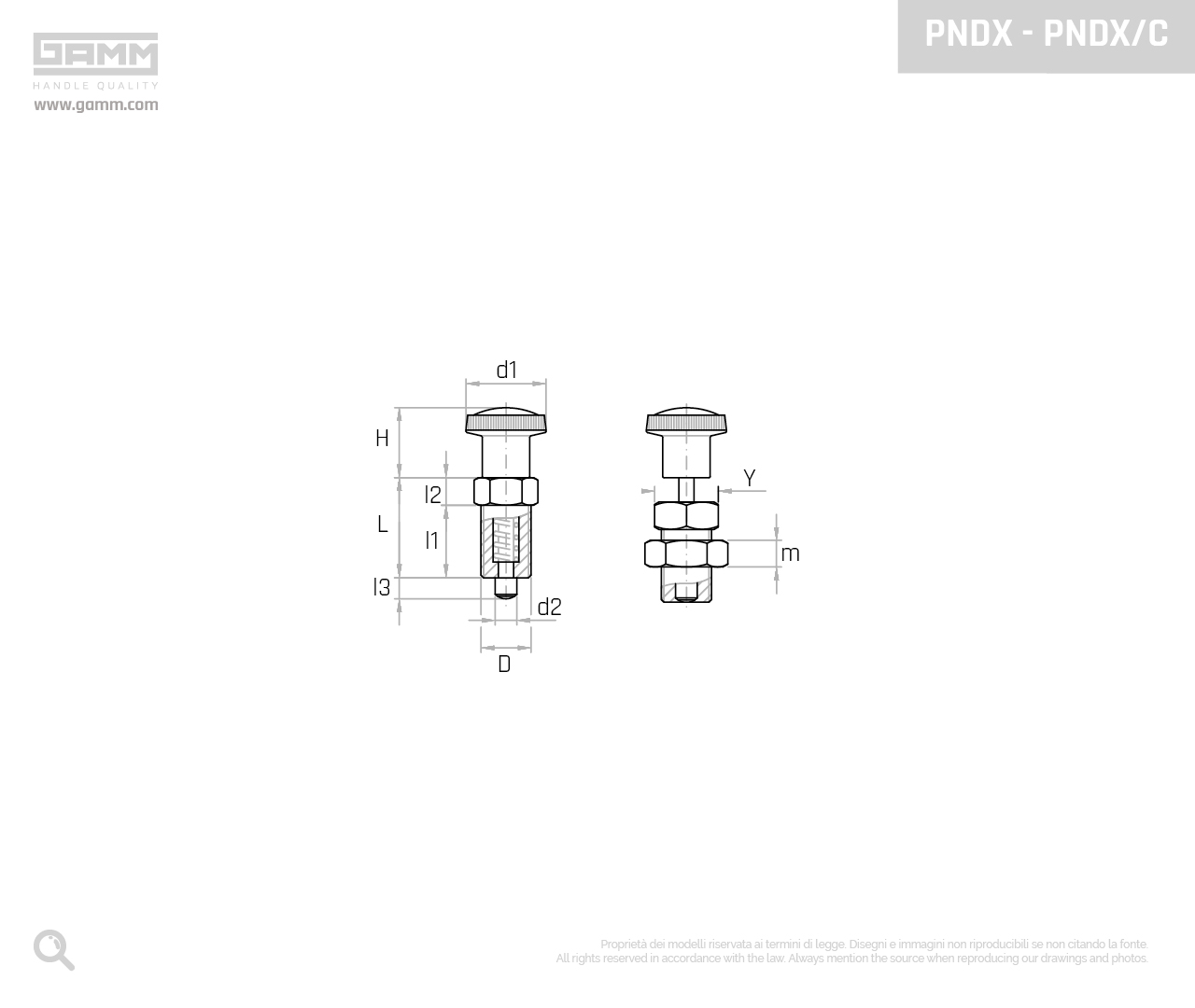 PNDX PNDX C disegno pistoncini e pressori GAMM