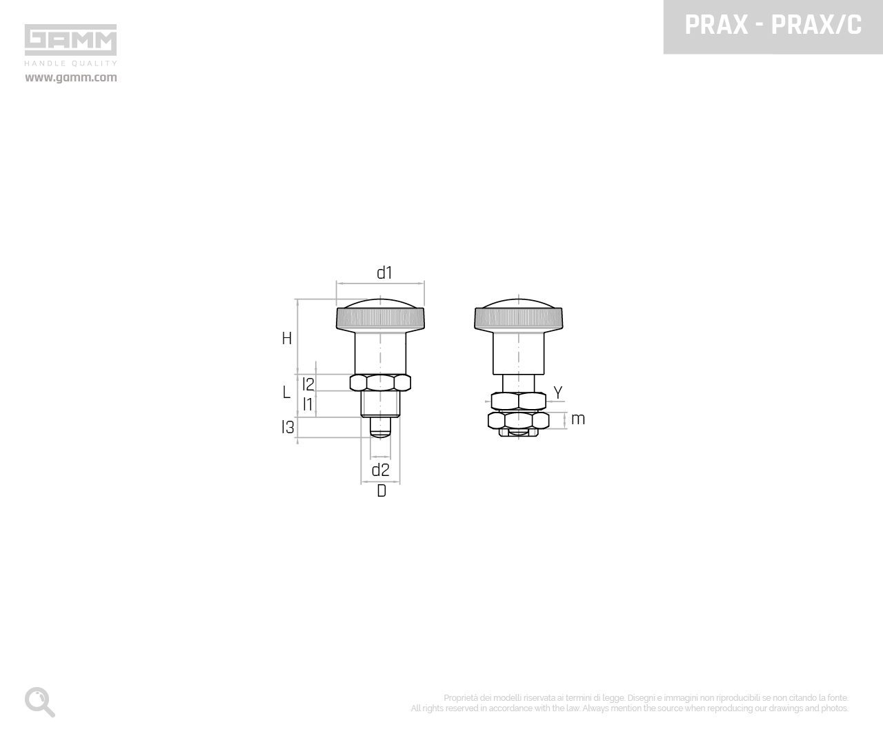 PRAX PRAX C disegno pistoncini e pressori GAMM 1
